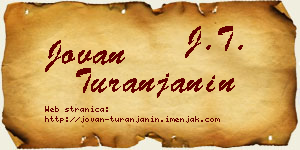 Jovan Turanjanin vizit kartica